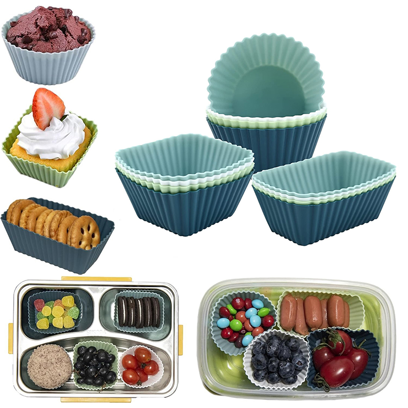 Meal Prep Bowl - 4/10/12pcs wieder verwendbare Silikon Cupcake Back