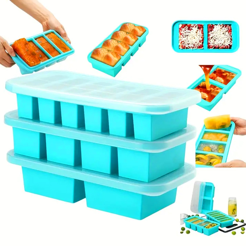 Meal Prep Or Prep Meal - 2- oder 3-teilige Gefrierschrankform aus Silikon