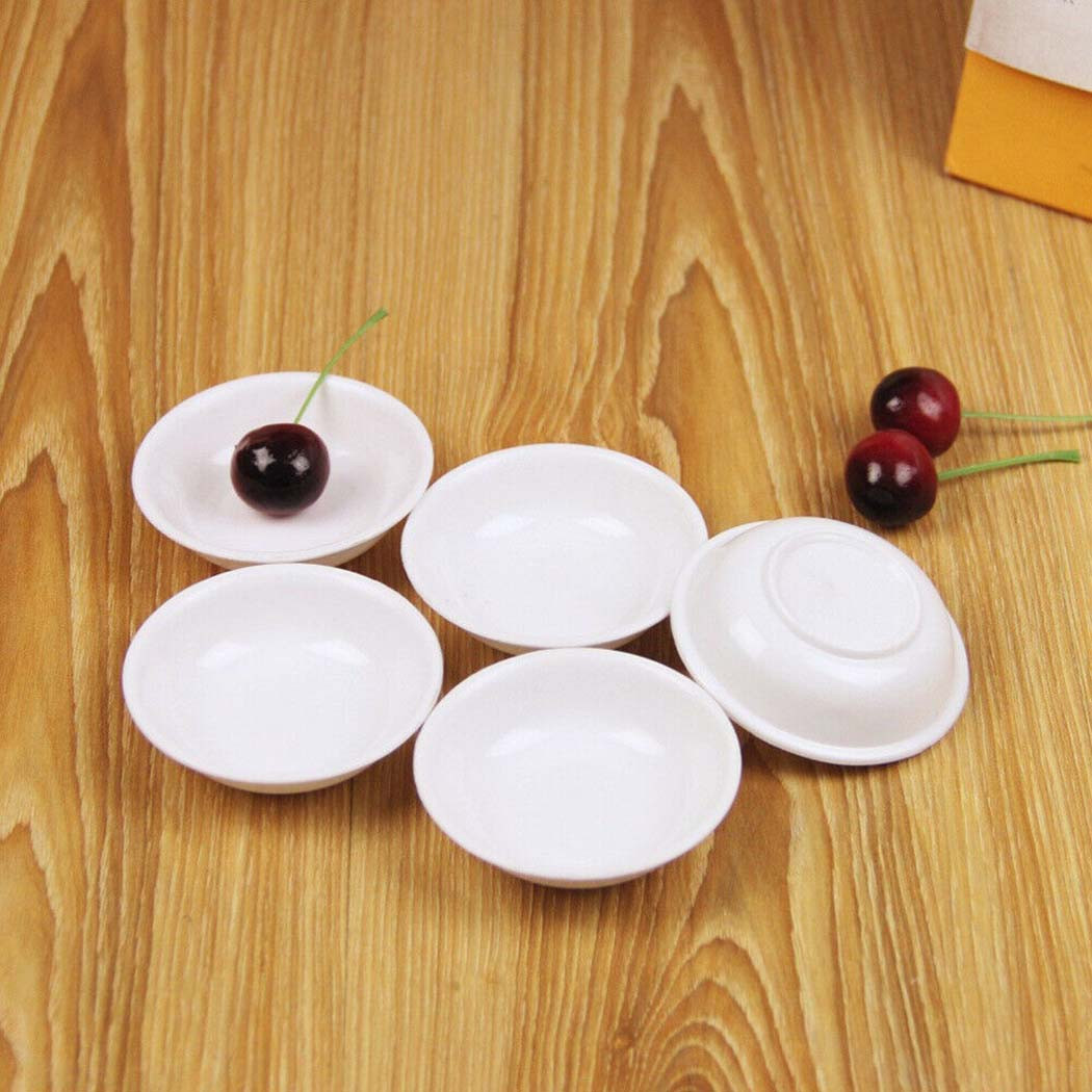 Sauce Dipping Cup - 5 Stück weiße Kunststoff-Saucenschalen zum Eintauchen