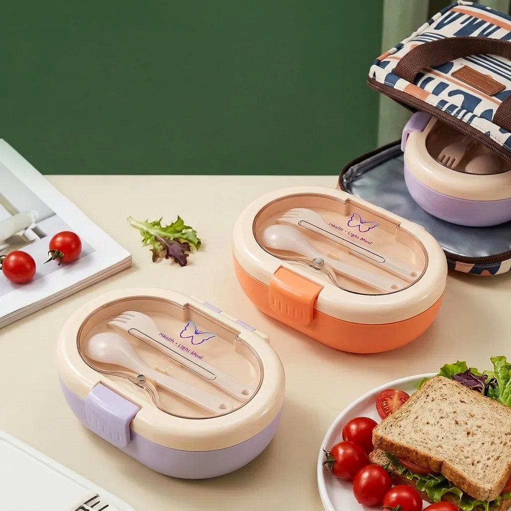 Meal Prep Or Prep Meal - Tragbare Plastik-Bento-Lunchbox für Kinder, auslaufsicher, mit